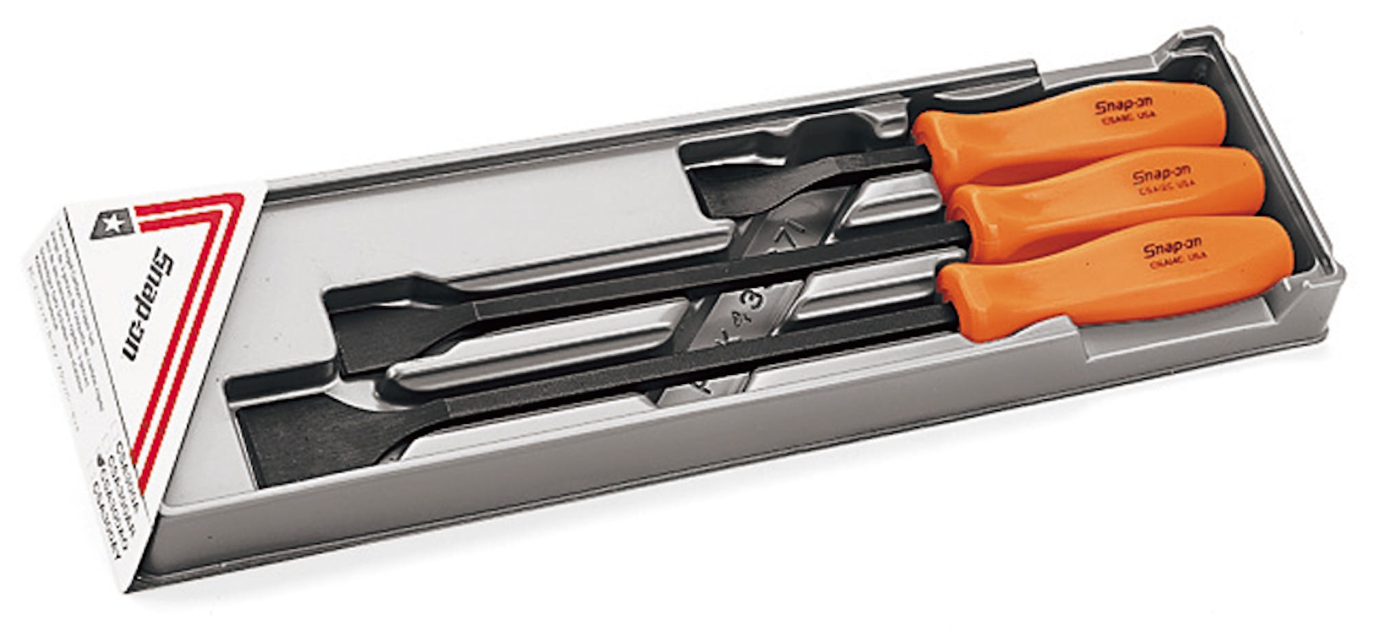 3 pc Rigid Carbon Scraper Set (Orange) | CSA300AO 3 pc Rigid Carbon Scraper Set (Orange) | CSA300AO